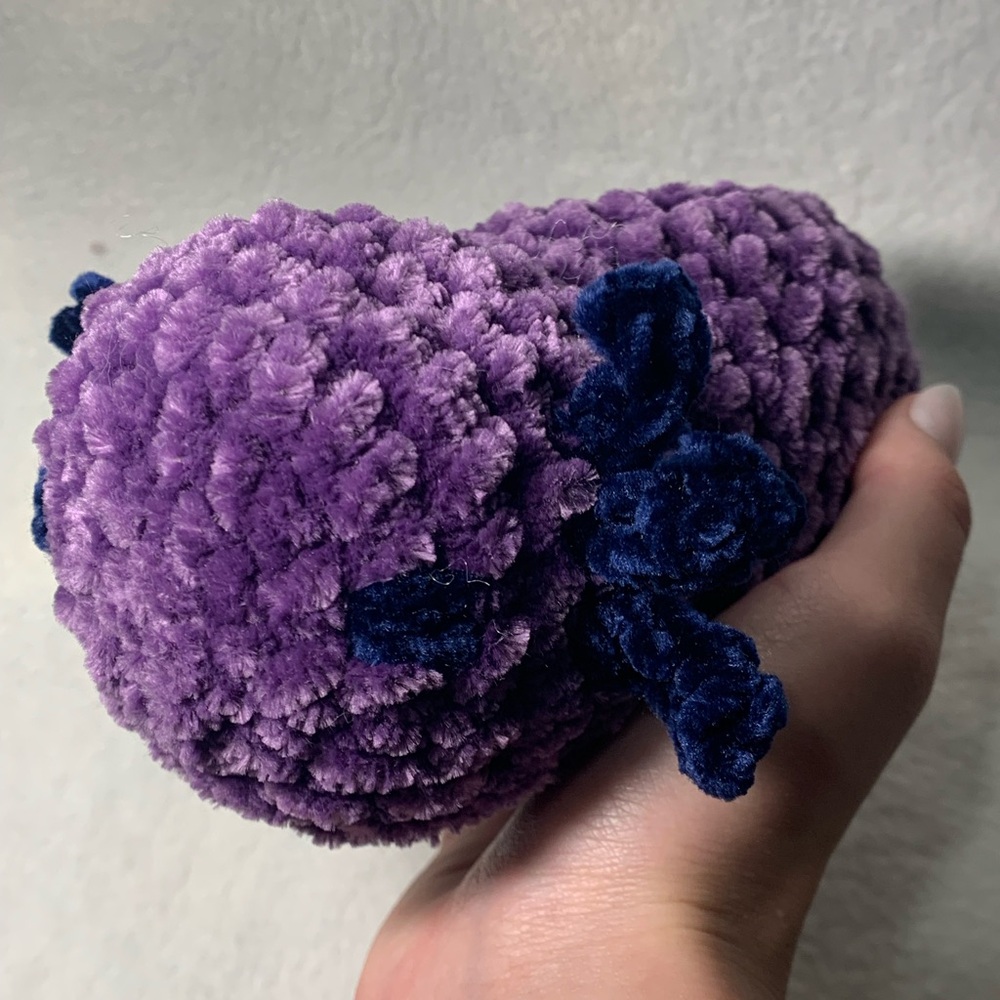 Purple and Blue Crochet Axolotl